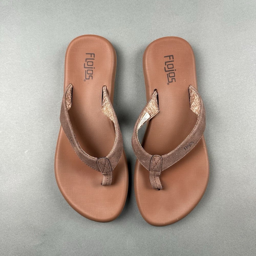 Flojos Ladies Brown Josie Flip Flops Women's 9 Sandals